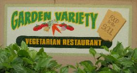 Painted wall sign, Garden Variety Vegetarian Restaurant, Los Angeles