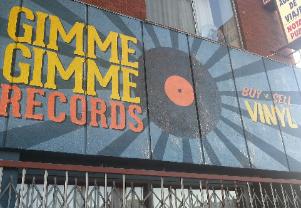 painted wall sign Gimme Gimme Records